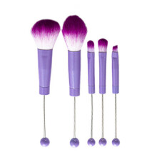 5-teiliges DIY-Make-up-Pinsel-Set mit Metallgriff und-Lila