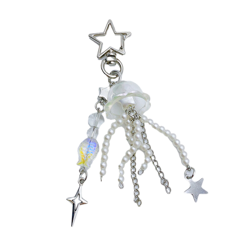 Anti Lost Phone Strap Handmade Phone Charm-Jellyfish Laser Fish 7732000848155