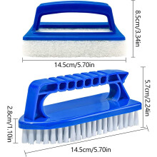 Cepillo de mano para piscinas, mango ergonómico y cómodo para un control superior, mango antideslizante que garantiza la seguridad en ambientes