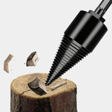 Leistungsstarker Holzbohrer für schweres Holz, Brennholzspalter mit rutschfestem Gewinde, ideal zum schnellen Trennen von Holzscheiten im Haus und
