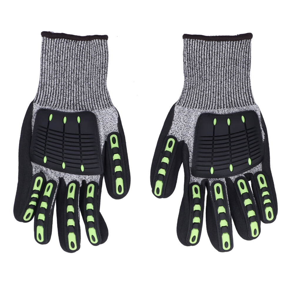 Oil And Chemical Resistant Gloves, Wear Resistant Work Protection, Anti Impact Safety For Mechanics, Construction, Heavy Machine Operation, Black (Ext 9441426727460
