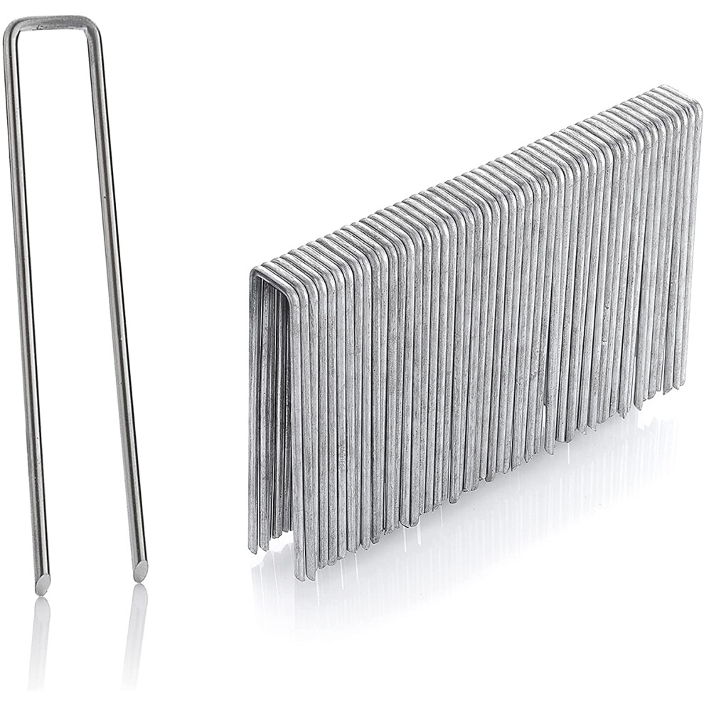 High-Performance Landscape Staples, Garden Stakes For Weed Barrier, Trapezoidal Design For Added Stability, Galvanized Steel For Anti-Rust Protection 9128293998666
