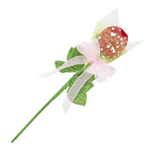 Elegant Rose Flower Shaped Jewelry Box Durable Rings-Red