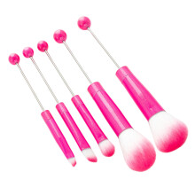 5pcs Beadable Eyeshadow Brush DIY Beaded Makeup-Rose Red
