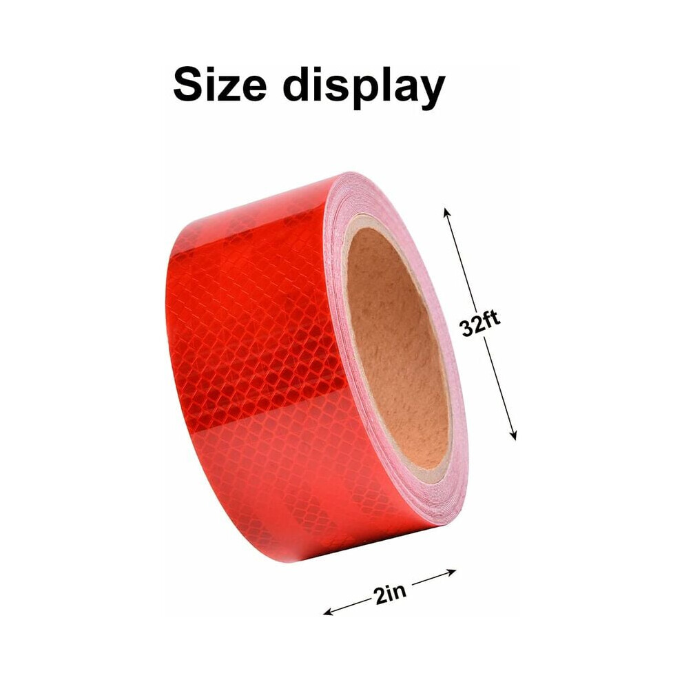 High-Visibility Reflective Tape For Trailers And Vehicles, Enhance Safety With Waterproof Industrial-Strength Adhesive Reflector Strip, 10M X 5Cm Red 9169997070487