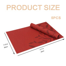 Elegant Woven Vinyl Placemat, Protective Effect Ensures Durability And Heat Resistance For Kitchen Dining Table Mats, Easy To Clean And Quick-Drying