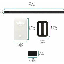Kit de fixação para enrolador de cobertura solar de piscina, tamanho universal para piscinas enterradas, com tiras de nylon de alta qualidade e