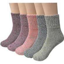 Comfortabele crew sokken voor dames, zachte vintage casual thermische sokken, multifunctionele sokken met warme dikke gebreide stof en elastische