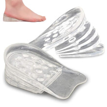 Semelles rehaussantes, coussinets amortissants pour rehausser les talons, coussinets en silicone avec points de massage pour soulager les douleurs au