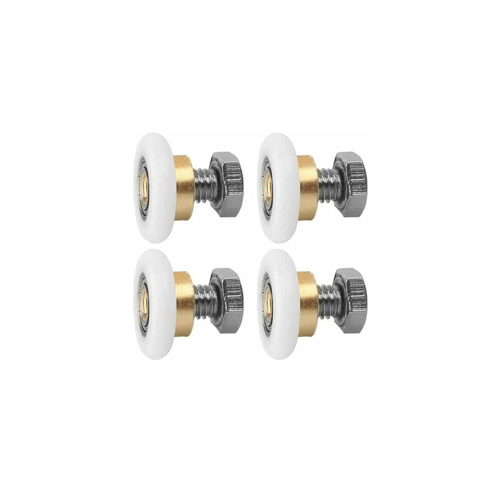 Replacement Part Enclosures For Shower Doors, 4Pcs Bath Shower Door Rollers 20Mm Diameter With Brass Pom Construction, Corrosion Resistance Rust 9405630223620
