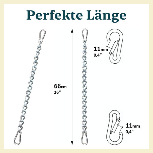 Κιτ κούνιας εσωτερικού χώρου, αλυσίδα κρεμάσματος από ανοξείδωτο ατσάλι με
