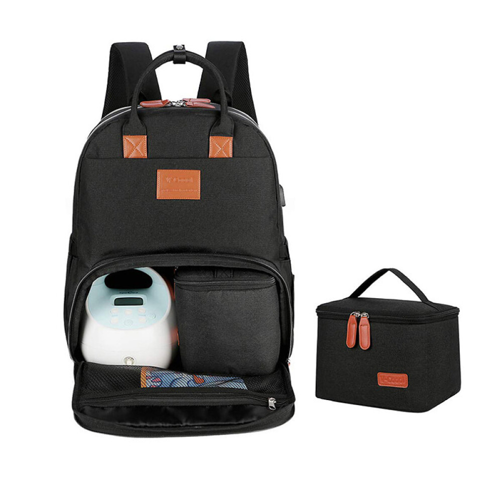Multifunctional Diaper Bag Ergonomic Design, Durable Material Laptop Backpack 15.6 Inch With Waterproof Insulated Pockets For Outdoor Activities Gray