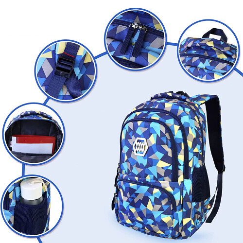 Geometric Print Backpack Set, Wide Application Duffle Bag for Adventures Beyond School 2