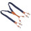 Men Navy Blue Double Layer Adjustable Heavy Duty Suspenders 2.5cm Elastic 1