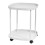 Luxury Double Layer Rolling Bedside Shelf, White, Plastic & Iron 1
