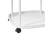 Luxury Double Layer Rolling Bedside Shelf, White, Plastic & Iron 12