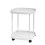Luxury Double Layer Rolling Bedside Shelf, White, Plastic & Iron 11