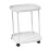 Luxury Double Layer Rolling Bedside Shelf, White, Plastic & Iron 13