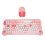 Wireless Pink Keyboard & Mouse Set, 2.4G, 10m Range 1