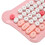 Wireless Pink Keyboard & Mouse Set, 2.4G, 10m Range 10