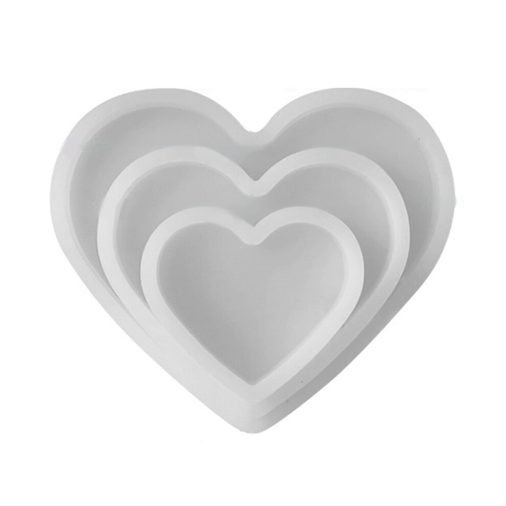 3Pcs Cup Coaster Silicone Mold Geometry Tray Coaster-Love 4 7732000919237