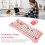 Wireless Pink Keyboard & Mouse Set, 2.4G, 10m Range 6