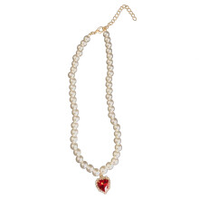Hart hanger bruiloft sieraden robijnen hart charme ketting