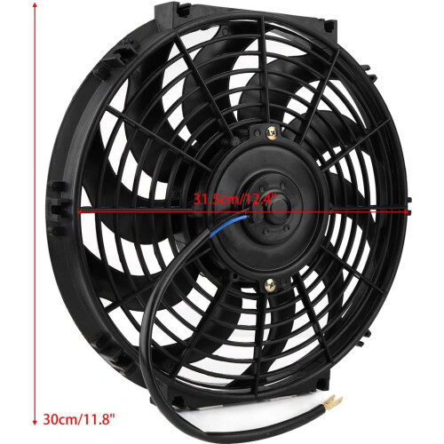 Ultra-thin Radiator Fan Design, Engine Bay Clearance Optimized For Seamless Modifications, High Performance Electric Cooling Fan Keeps Engine 2
