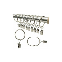 Curtain Hooks, Strong Tension Clip with Rust Resistant for Decorative Functionality, Enhance Window Curtains in Your Living Space (Silver, Set of 40)