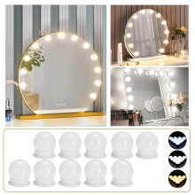 Elbűvölő sminktükör kiegészítő, kiváló minőségű LED izzók sminktükörhöz, intelligens érintésvezérlés az egyszerű