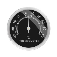 Termómetro analógico mecánico de metal en miniatura, de alta precisión y fácil lectura, ahorra energía, respetuoso con el medio ambiente, apto