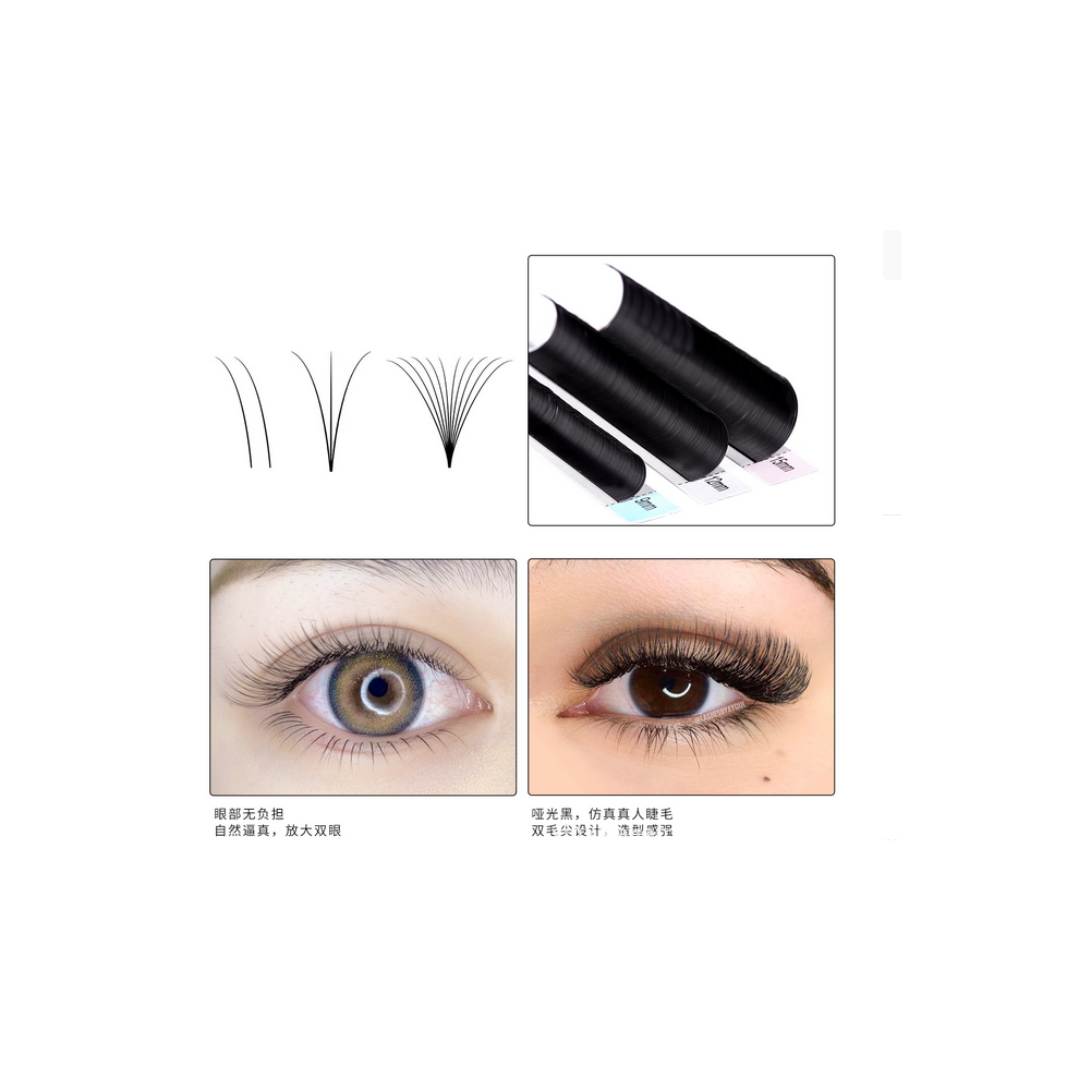 Black Glamourous Lash Artistry, Synthetic Fiber Easy Fan 5D Volume Lash Extensions, Matte Finish Adds Depth, 3D Glamour Magnetic Eyelashes For