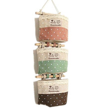 Family Organizer Box, Foldable Wall Basket Large Capacity Washable Light Cotton Linen, Wall Hanging Storage For Bedroom, Bathroom, Kitchen, Office,
