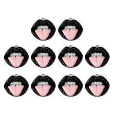 10st sexy meisje rode mond lip hars charme voor sieraden maken-2