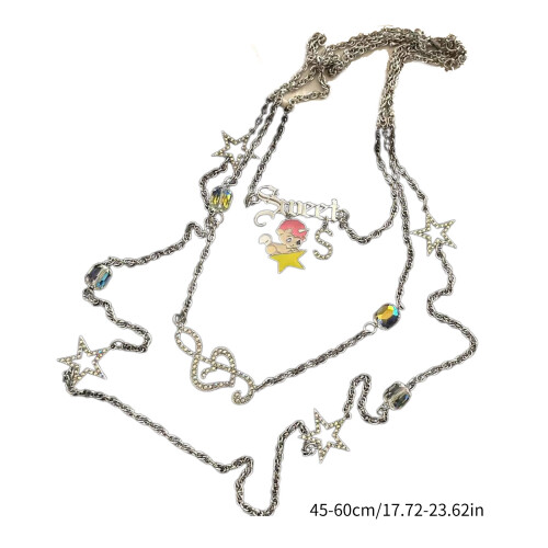 Collier étoile multicouche avec notes de musique, glands de 2