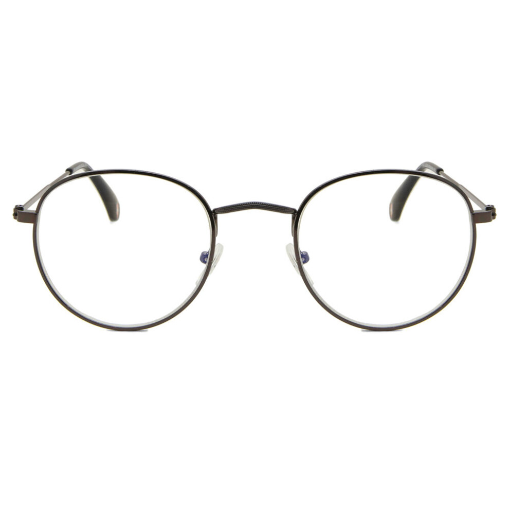 Montana Readers Grey/Blue/Light Montana Reading Glasses Hblf54 Gunmetal Block +1.50