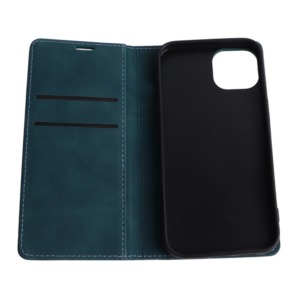 Pu Leather Wallet Flip Case For Iphone 11 With Card Slots & Kickstand Blue 8721369376941