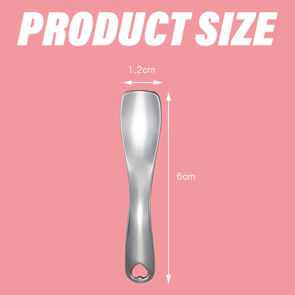 Dark Reusable Facial Cosmetic Tools, Stainless Steel Applicator For Circles Skincare, Mini Spoon Beauty Scoop Ensuring Clean And Precise Product