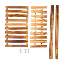 Space-Saving Plant Organizer, Wooden Plant Stand For Multi-Tier Plant Rack, Indoor Outdoor Plant Display On Sturdy Pine Wood Shelf 2 Tier (50x30cm)