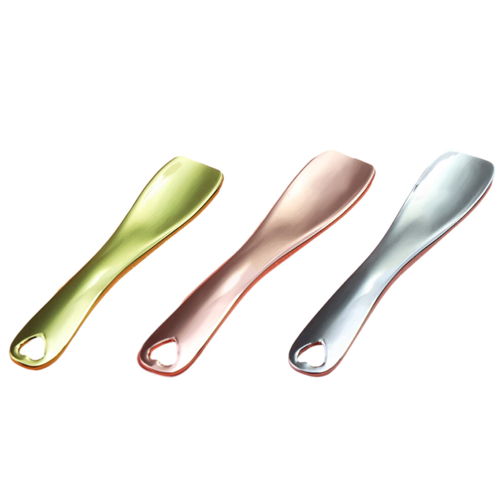 Metal Alloy Makeup Spatula, Stainless Steel Applicator for Facial Massage, Mini Spoon Beauty Scoop Providing Reusable and Gentle Pressure for Skincare