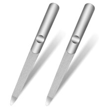 Professionelt skønhedsprodukt, multifunktionel neglefil til finger- og tånegle, dobbeltsidet neglefil i rustfrit stål med præcisionsfremstilling