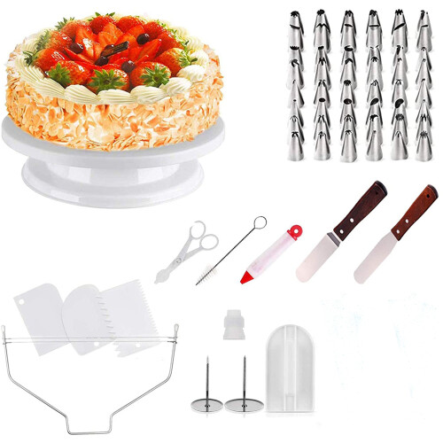 Κιτ Cake Master's Deluxe, Περιστρεφόμενος δίσκος για κέικ, Αντιολισθητική βάση για σταθερή 2