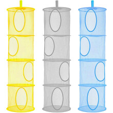 Contenitore divertente e funzionale per bambini, organizer a più livelli in vari colori, facile da fissare a qualsiasi asta, contenitore a rete