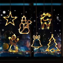 Christmas Window Decoration Lights, Reusable Festival Decor With Light Up Design And Warm White Lighting For Indoor & Outdoor Decor