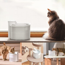Trådløs vandfontæne til katte, batteridrevne vandfontæner med bevægelsessensor, vandbakke i rustfrit stål og vertikalt filtreringssystem, Super