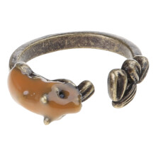 Cute Squirrel Melon Open Rings Lovely Cartoon Animals