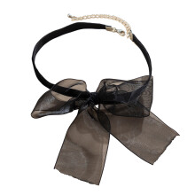 Black Mesh Bowknot Choker Necklace Sweet Neck Chain Collar