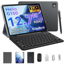 Tablette Tactile BLACKVIEW LINK8 12.7",2K,90Hz,18Go RAM+256Go ROM,8400 mAh, Android 15 Tablette Gris,avec Clavier+Stylet+Souris