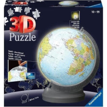 Puzzle 3D Bola educativa - Globo terráqueo luminoso - Ravensburger - 540 piezas - A partir de 10 años