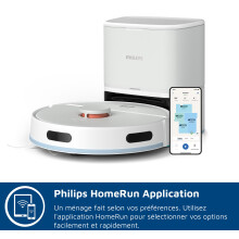 Aspiradora robot fregadora con estación - PHILIPS - XU2100/25 - Serie 2000 - 6000 Pa - 66 dB - Blanco